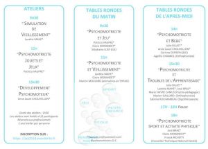 Journée Européenne de la Psychomotricité Lyon Programme "<yoastmark
